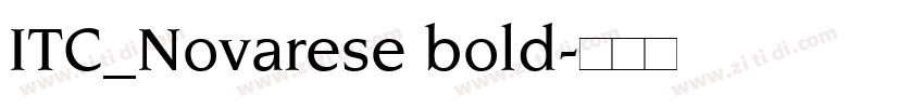 ITC_Novarese bold字体转换